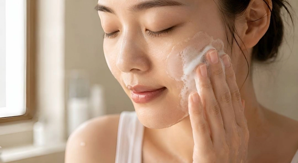 استفاده از شوینده ملایم برای مراقبت از پوست دهیدراته